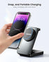 ESSAGER 3 in 1 Foldable Travel Wireless Charger, 15W Magnetic Charging Station for iPhone 16/15/14/13/12 Series, 20W