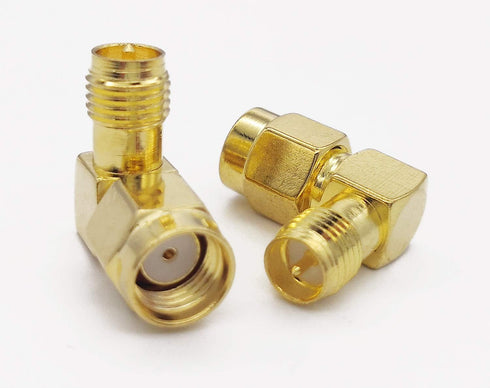 SMA Right Angle RP-SMA Male to RP-SMA Female Connector, 90 Degree Adapter (2 Pcs)