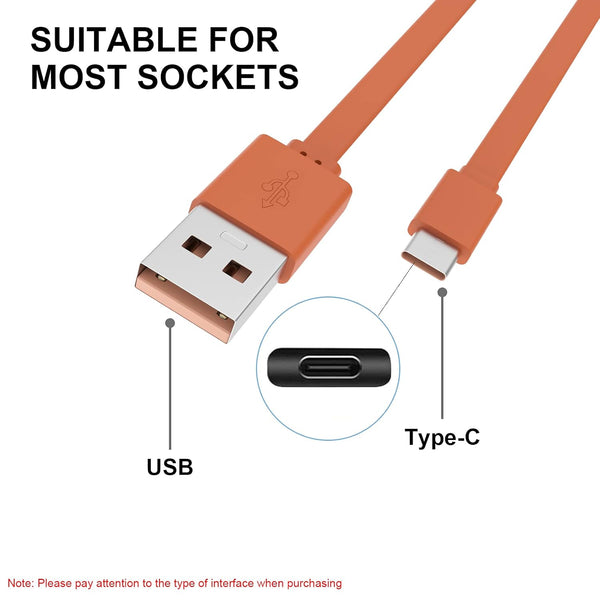 Sqrmekoko New Tour Flat Charging Power Supply Cable - Compatible with JBL Charge 5, Flip 6, Flip 5, Charge 4