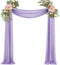 Lavender Wedding Arch Draping Fabric, 29" x 20FT Sheer Drapes for Ceremony, Arbor, Stairs Swag Decoration