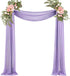 Lavender Wedding Arch Draping Fabric, 29" x 20FT Sheer Drapes for Ceremony, Arbor, Stairs Swag Decoration