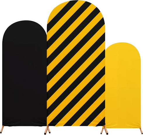 RimCereal Construction Birthday Party Arch Cover Set of 3 Construction Arch Backdrop Spandex