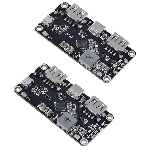 HiLetgo 2pcs IP5328P Dual USB Battery Fast Charge Module, Bi-Directional 18W Fast Charging Power Bank Board