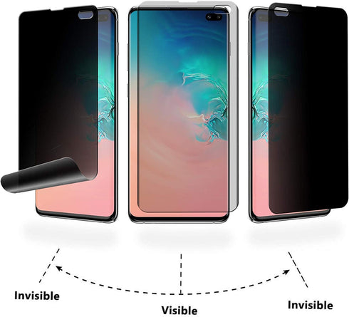 Galaxy S10 Plus Privacy Screen Protector, Self Healing Full Coverage Flexible Film, 2-Pack Anti Spy Shield