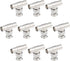 uxcell 10Pcs BNC 1 Male to 2 Female 3 Way T Shape Adapter Connector Splitter