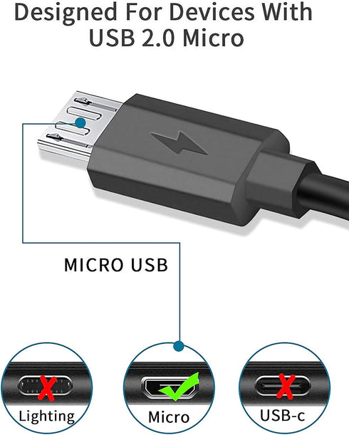 Charger Charging Cable Cord, USB Micro 5ft for Logitech Ultimate Ears UE Speaker, G933 G633 Headset
