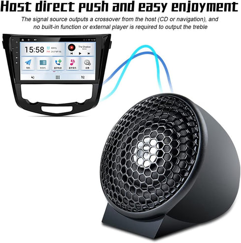 2pcs Car Tweeter Loudspeaker 150W 4Ohm Silk Film for Car Audio Modification, Nondestructive