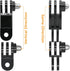 3-Way Adjustable Extension Pivot Arm Straight Joints Adapter Mount Kit, Long and Short, Same and Vertical Direction Straight Joints Connector Convertor for Action Cameras