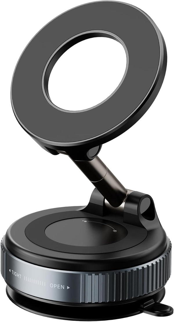 VLEXTIR 2026 Upgraded Vacuum Magnetic Car Phone Holder 360 Reinforced 96LBS Ultra Suction