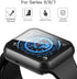 Misxi 2 Pack PC Case with Tempered Glass Screen Protector, Ultra-Thin Scratch Resistant Cover for Apple Watch Series 9,