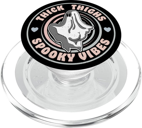 PopSockets MagSafe PopGrip for iPhone - Thick Thighs Spooky Vibes Funny Halloween Ghost Pastel Goth