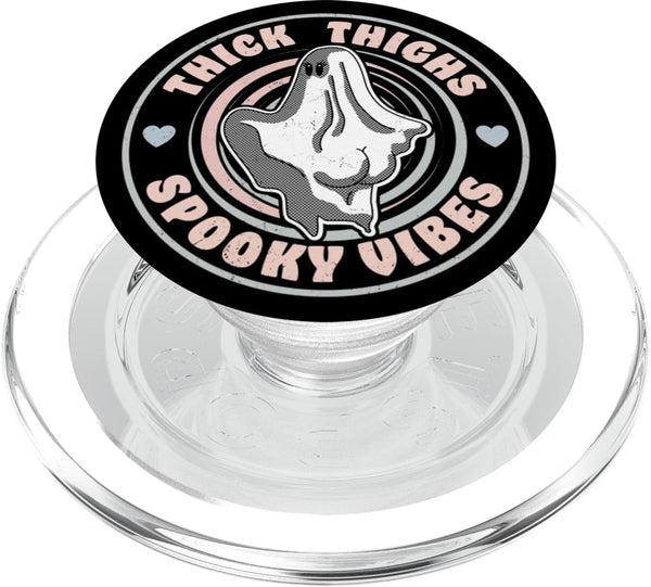 PopSockets MagSafe PopGrip for iPhone - Thick Thighs Spooky Vibes Funny Halloween Ghost Pastel Goth