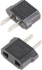 ANRANK E-U4113619AK European to USA American Outlet Plug Adapter, Black, 2-Pack