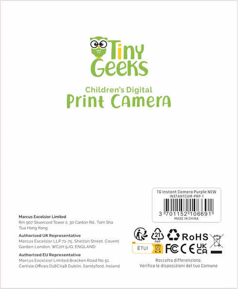 Instant Print Camera for Kids - 1080P HD, 48MP, Bluetooth, Free App, Gift for Boys and Girls, Purple Camera