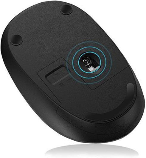 MiraCase Comfortable 2.4 GHz Long Range Silent Wireless Mouse | 1600 DPI | 30ft Working Distance | Battery Included | Black