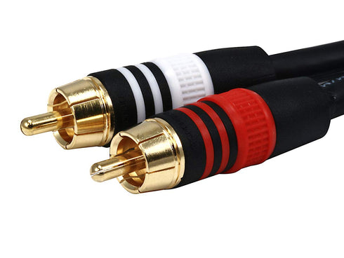Monoprice 1.5ft Premium 2 RCA Plug/2 RCA Plug M/M 22AWG Cable
