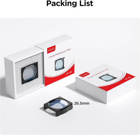 VIOFO A119M A119MINI2, A129 A129 A119 V3 Circular Polarizing Lens CPL Filter for Use with Pro, Plus Duo, Pro Duo