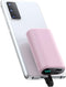 Small Portable Charger 10800mAh with Built-in USB-C Cable, Mini PD 3A Fast Charging Battery Pack for Samsung Galaxy