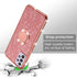 Samsung Galaxy A52 5G Case by nancheng, Cute Slim TPU Silicone with Kickstand, Bling Diamond Ring & Strap (Rose Gold)