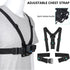 TANSUO Chest Mount Strap Harness Head Strap, Quick Release Chesty Body Mount with Phone Clip, Head Strap+Chest Strap