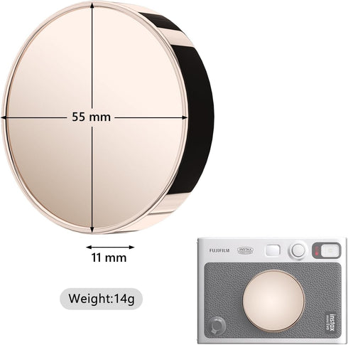 Mini EVO Lens Cap, Lens Protective Cap Compatible with Fujifilm Instax Mini Evo, Instax Mini Evo Lens Protective Cover - Champagne Gold