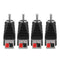 RCA to Speaker Wires Adapter, 4Pcs RCA Male to Spring Press Type Terminal Speaker Wire Cable Converter