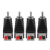 RCA to Speaker Wires Adapter, 4Pcs RCA Male to Spring Press Type Terminal Speaker Wire Cable Converter