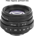 Large Aperture Lens, 35mm F1.6 C Mount, Aluminum Alloy Optical Glass, Manual Fixed Focus Portrait Camera Lens Accessory