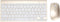 Keyboard Mouse Combo Set, 78 Keys Portable 2.4Ghz Kit with 4 Nonslip Foot Pads for Windows Notebook Desktop (Gold)