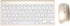 Keyboard Mouse Combo Set, 78 Keys Portable 2.4Ghz Kit with 4 Nonslip Foot Pads for Windows Notebook Desktop (Gold)
