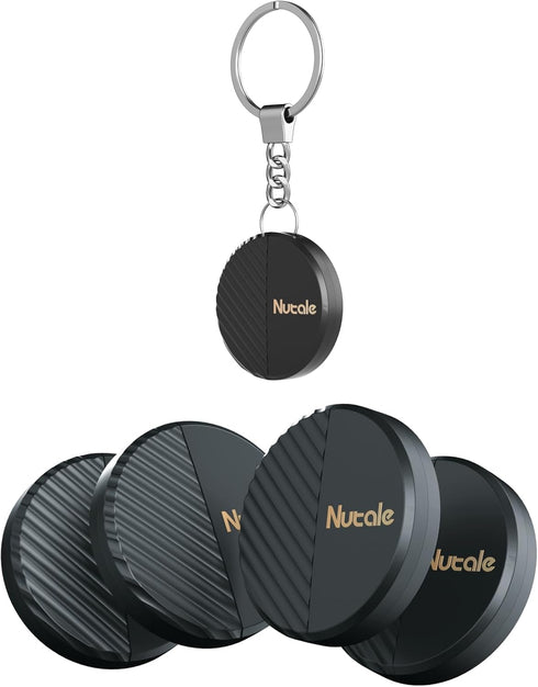 Mate Key Finder, Bluetooth Tracker with Key Chain for Keys, Pets, Wallets, Tablets, Batteries Included (4)