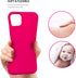ZUSLAB Nano Silicone Case for iPhone 12 Pro Max - Shockproof Bumper Soft Full Protection Cover, Neon Pink