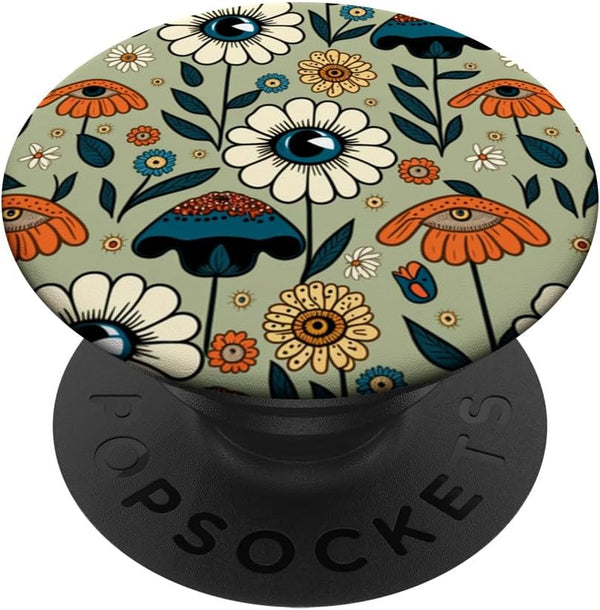 Cottagecore Mushroom Flower Hippie Aesthetic PopSockets Standard PopGrip