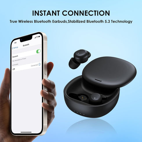 Wireless Sleep Earbuds Bluetooth 5.3, Comfortable Noise Blocking Sleeping Headphones for Side Sleepers