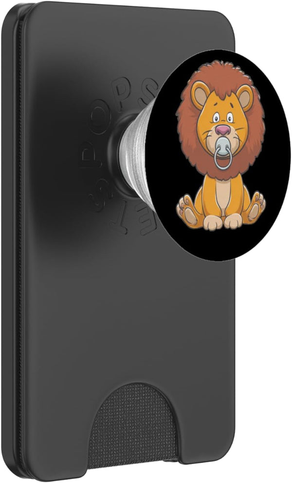 Pacifier Lion Outfit Cartoon Safari Lion Costume for Animal and Pacifier Lovers PopSockets PopWallet for