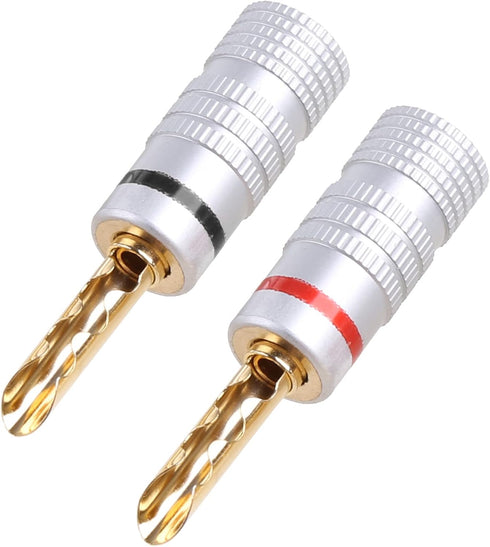 Hisocute 8 4mm Pcs Plated Copper BFA Banana Plug Adapter Wire Speaker Connectors Connector Dust Cap Cover Protector