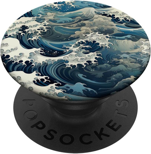 Wave Water Pattern Graphic PopSockets Standard PopGrip