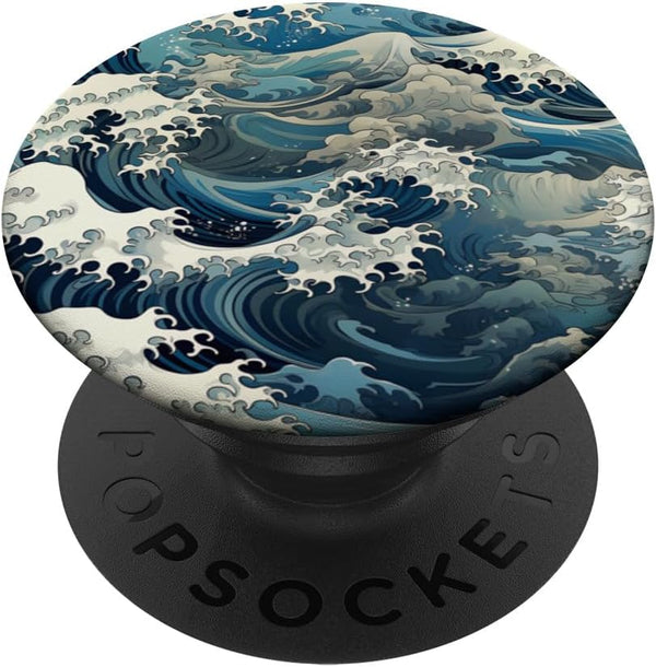 Wave Water Pattern Graphic PopSockets Standard PopGrip