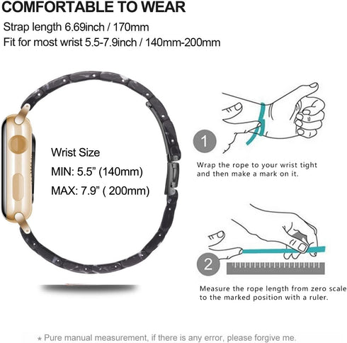 Band Compatible with iWatch 42mm 44mm 45mm 49mm, Colorful Resin Replacement Bracelet Strap for Apple Watch