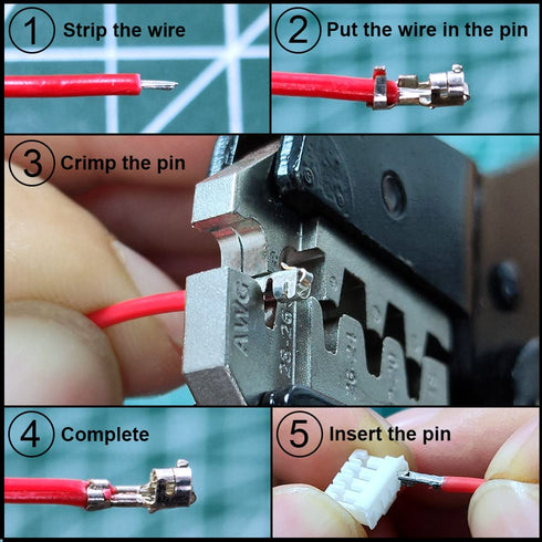 JST PH 2.0 Connectors Pin Header and Ribbon Cable Wire Kit for 2.0mm Pitch JST PH Connectors
