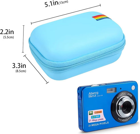 Leayjeen Digital Camera Case Compatible with AbergBest 21 Mega Pixels 2.7" LCD/Kodak Pixpro/Canon PowerShot ELPH 180/190/Sony DSCW800/DSCW830 Cameras for Travel (Case Only)