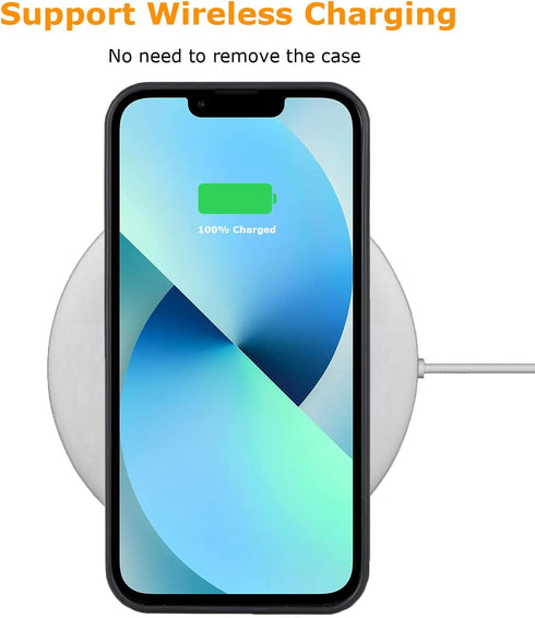 molzar Grip Series Case for iPhone 13 Mini, Real Forged Carbon Fiber, Built-in Metal Plate, Wireless Charging, Glossy