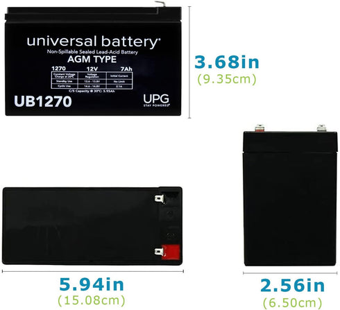 UPG 12V 7.2AH Security Alarm System Battery SLA Security Certified-Electronics