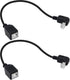 SinLoon USB 2.0 Type-B Printer Cable, 2-Pack USB B Female to Type B Male (90 Degree Down)