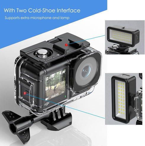 Fotoleey Dive Case + Floating Hand Grip for DJI Osmo Action 4, Action 3