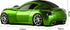 2.4GHz Wireless Optical Mouse in Cool Sport Car Shape, Green, 1600DPI, 3 Buttons, USB Receiver for PC Laptop