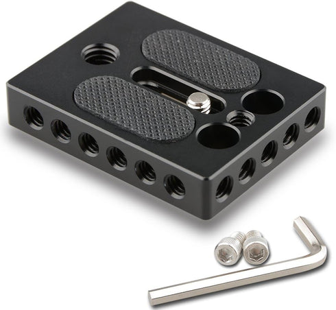 CAMVATE Baseplate with 1/4" & 3/8" Thread Hole for DSLR Camera Cage Rig - 1578