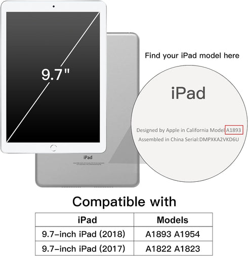 JETech Case for iPad (9.7-Inch, 2018/2017 Model), Smart Cover Auto Wake/Sleep (Papaya)