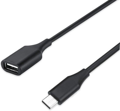 Perixx PERIPRO-403 1ft USB Type-C Male to USB-A Female Cable - USB 2.0 for Keyboard, Mouse, Smartphone, Laptop, Tablet