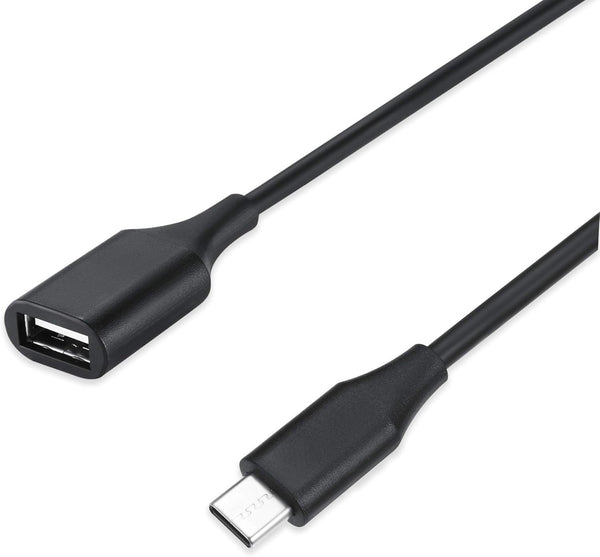 Perixx PERIPRO-403 1ft USB Type-C Male to USB-A Female Cable - USB 2.0 for Keyboard, Mouse, Smartphone, Laptop, Tablet